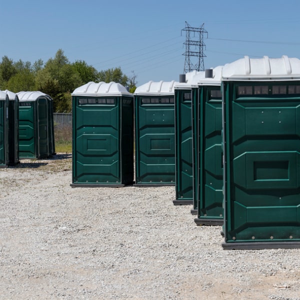 how much space is needed to set up the event portable toilets at the event